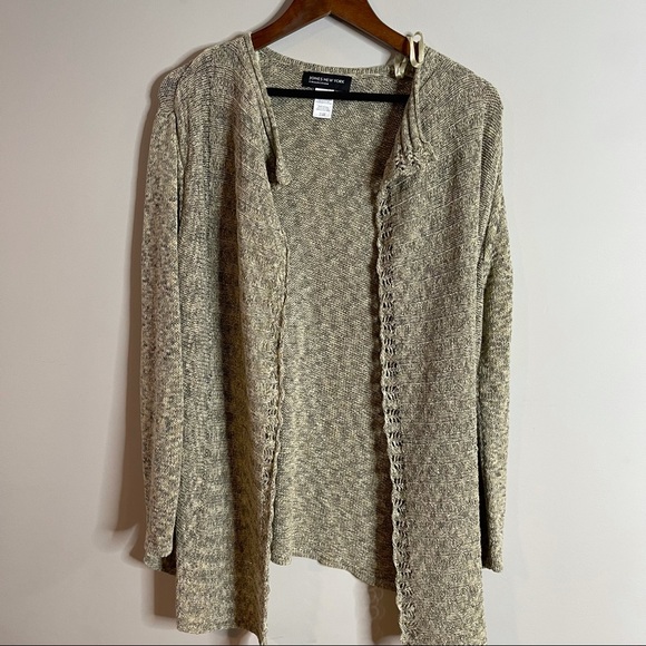 Jones New York Sweaters - Jones NY collection tan open long sleeve cardigan
